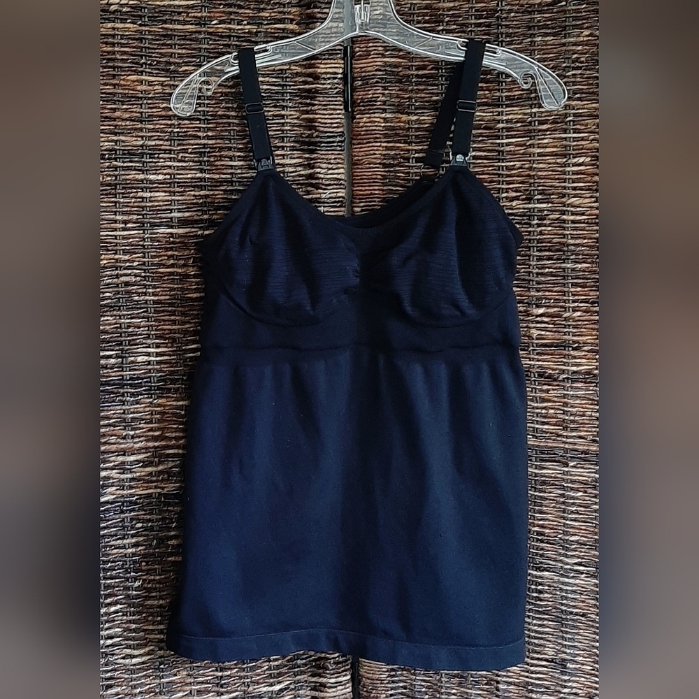 Kindred Bravely Sublime Maternity & Nursing Pumping Busty Tank Top Large Black